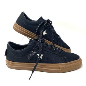 Converse One Star Pro OX Low Top Black Women Canvas Skate Sneakers Size A03217C